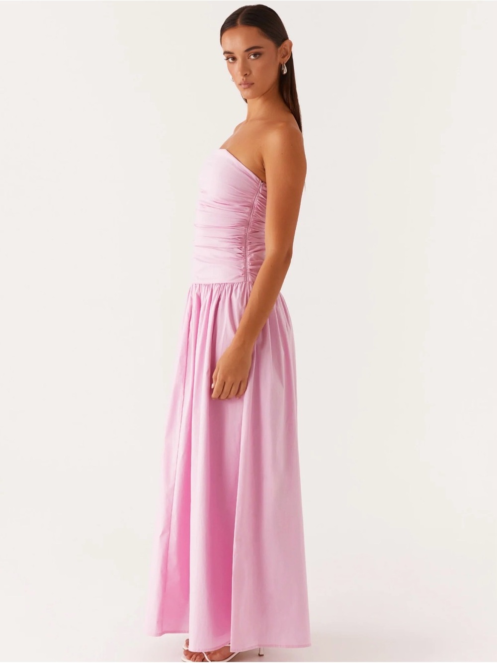 Peppermayo Strapless Ruched Maxi Dress — Pink - Picture 3 of 5